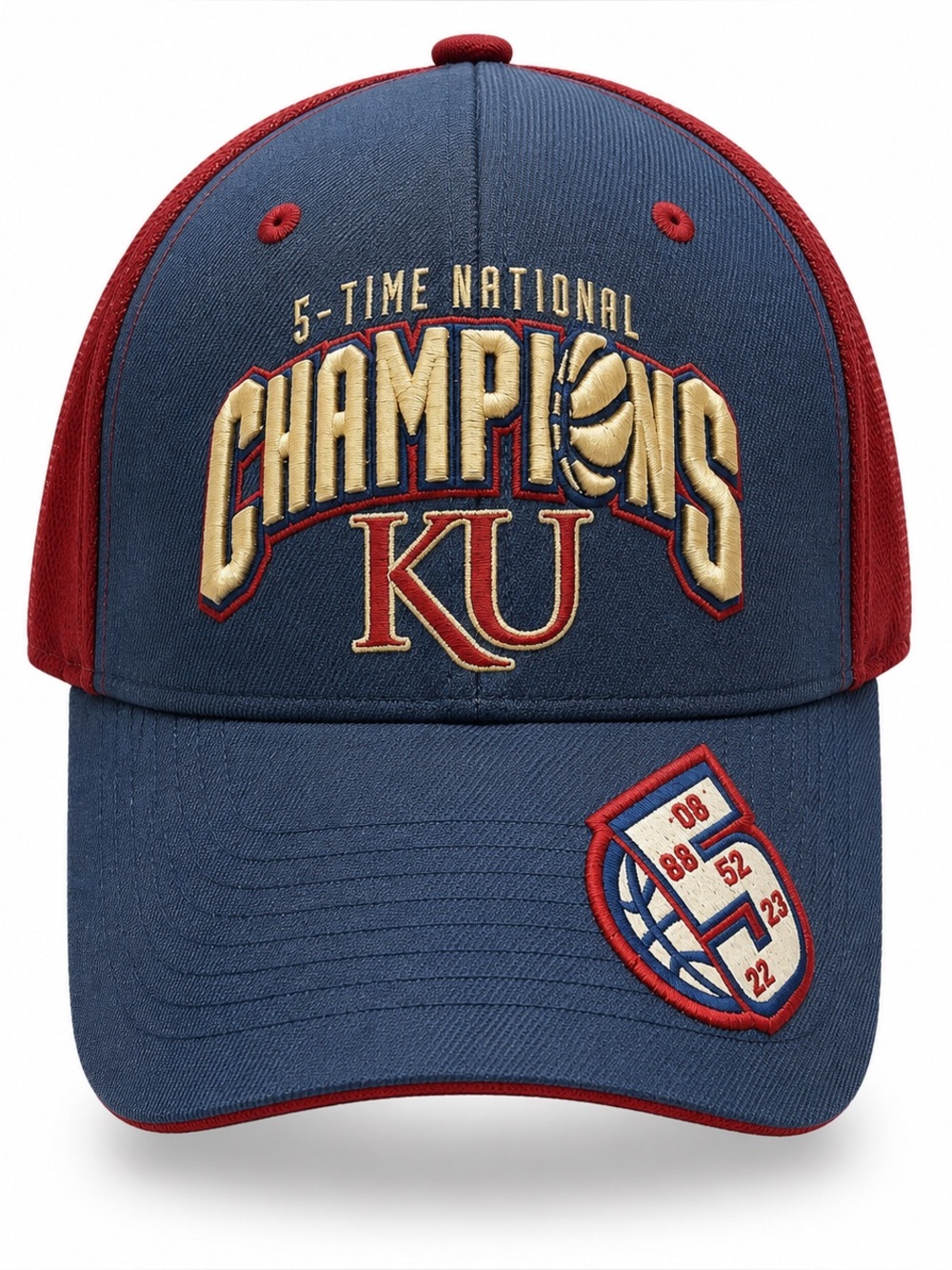 Top of the World Blue and Red KU Champions Hat